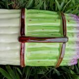 Plat à asperges en barbotine