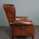 Brown sheepskin armchair