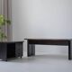 Executive burlwood desk 1980s