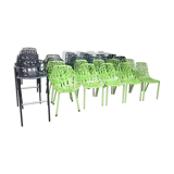 Set of chairs, armchairs and stools of bar r. & Francesca Cantarutti