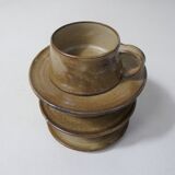 3 stoneware cups