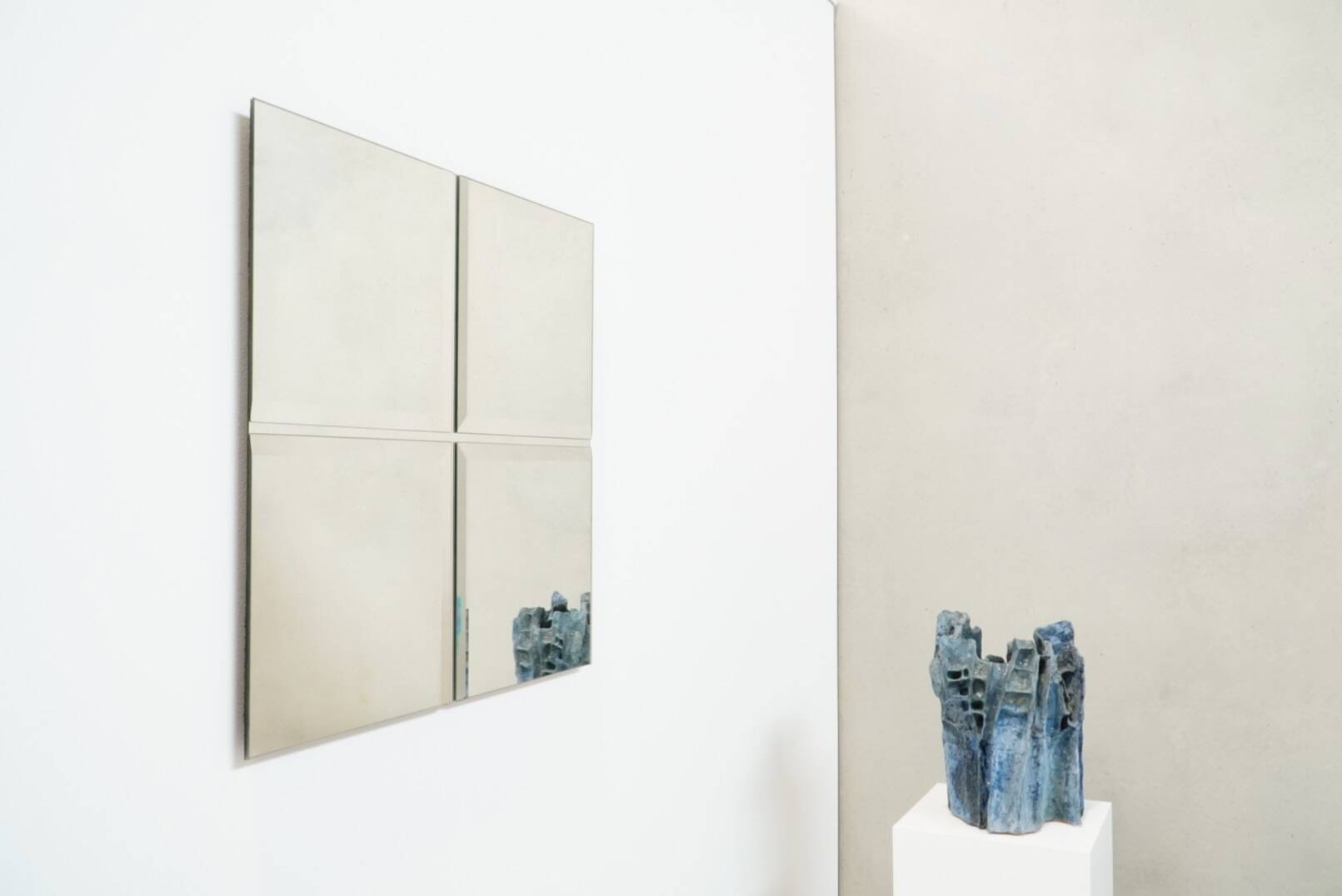 Michel Martens, Minimalist Glass Art Mirror 'Squares'