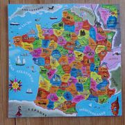 Wooden puzzle from the French departments in the 70s