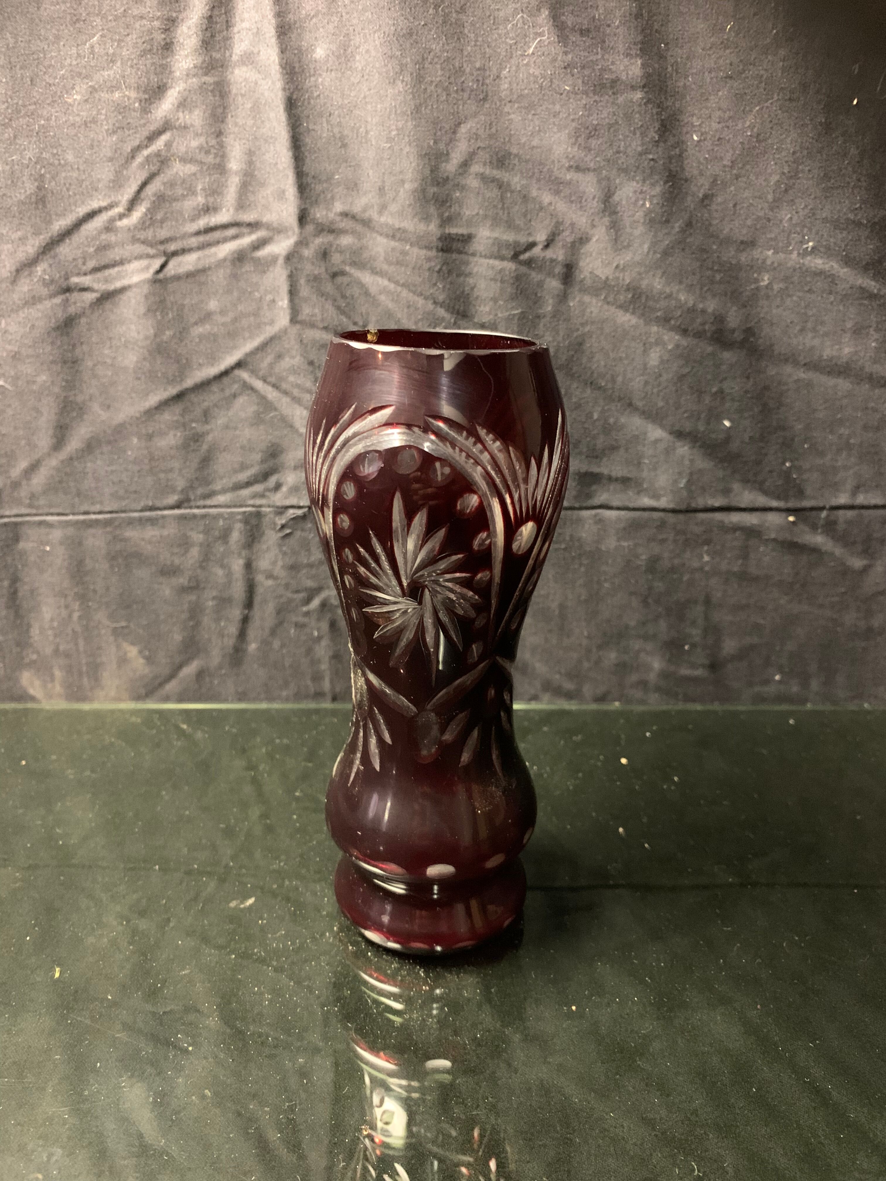Soliflore colored crystal vase