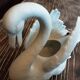 Biscuit swan statue