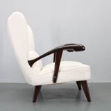 1950s Restored Wing Chair , Czechoslovakia