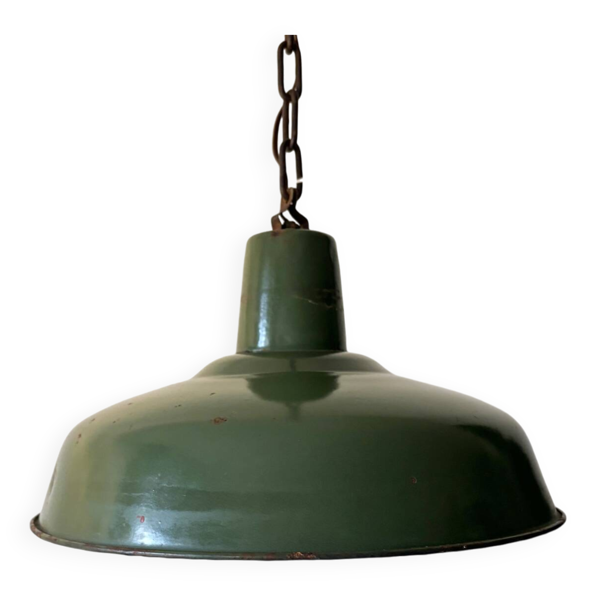 Suspension en métal verte