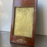 Mahogony and gilded brass picture frame