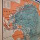 Large vintage school wall map – Pacific Ocean