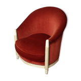 Art deco velvet armchair