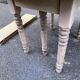 Round extendable dining table with flaps, stripped in raw oak, with 3 extensions.