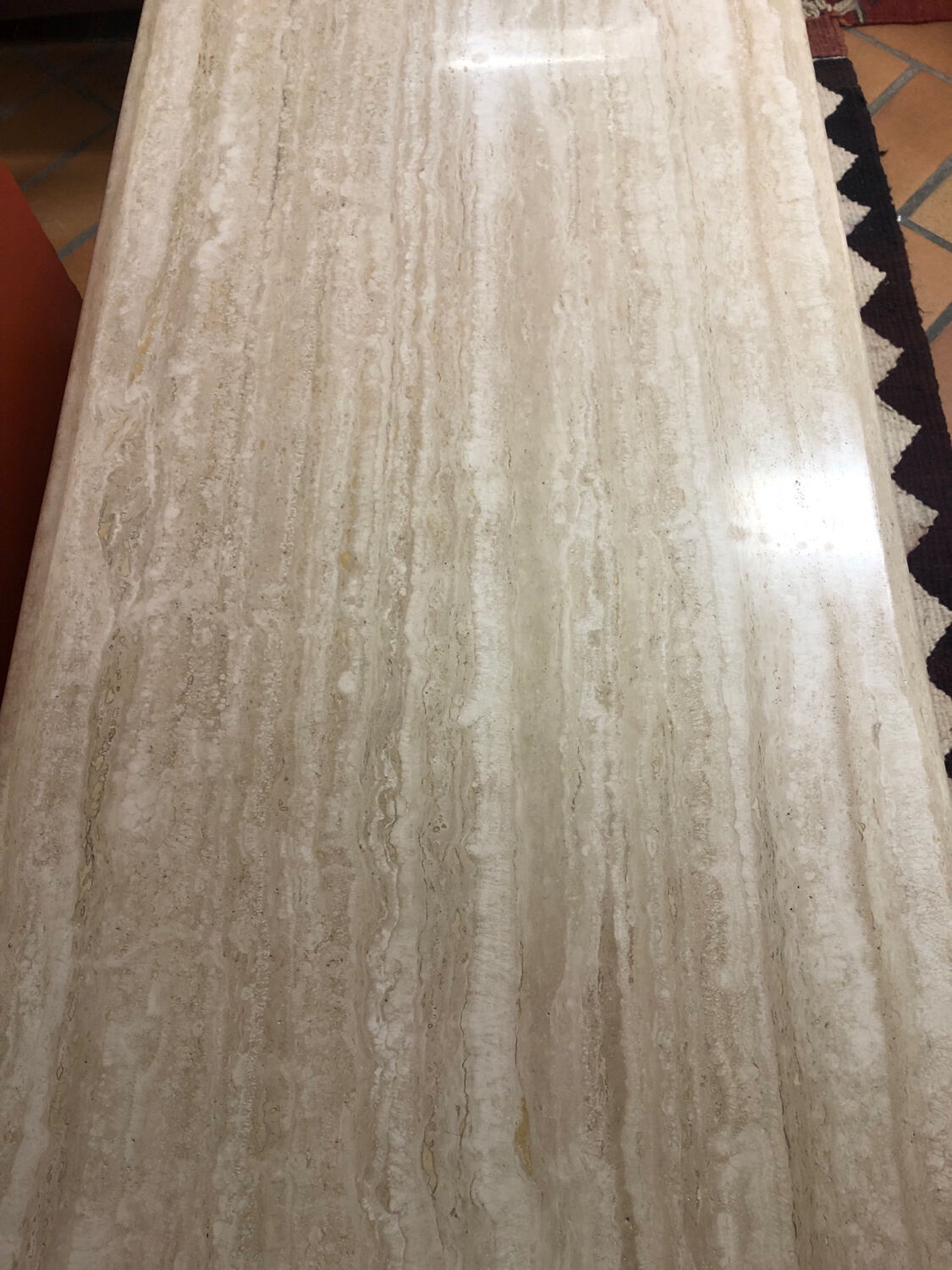 Travertine coffee table Italy 1970