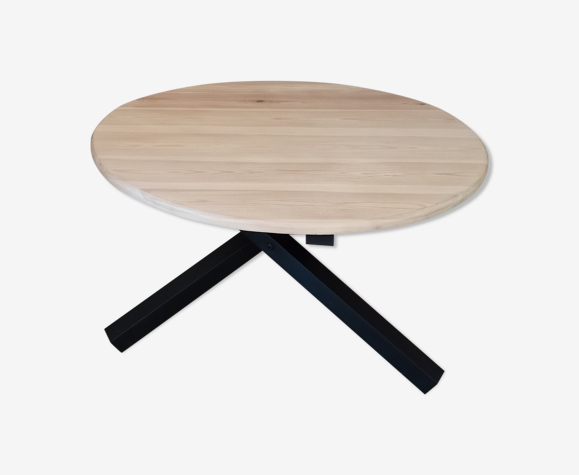 Table basse industrielle bois et métal acier
