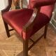 fauteuil de bureau en acajou et velours rouge