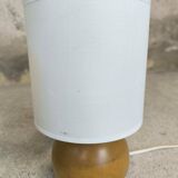 Paire de lampes boules vintage en bois