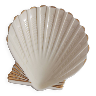 Coquille Verceram écru/doré années 60