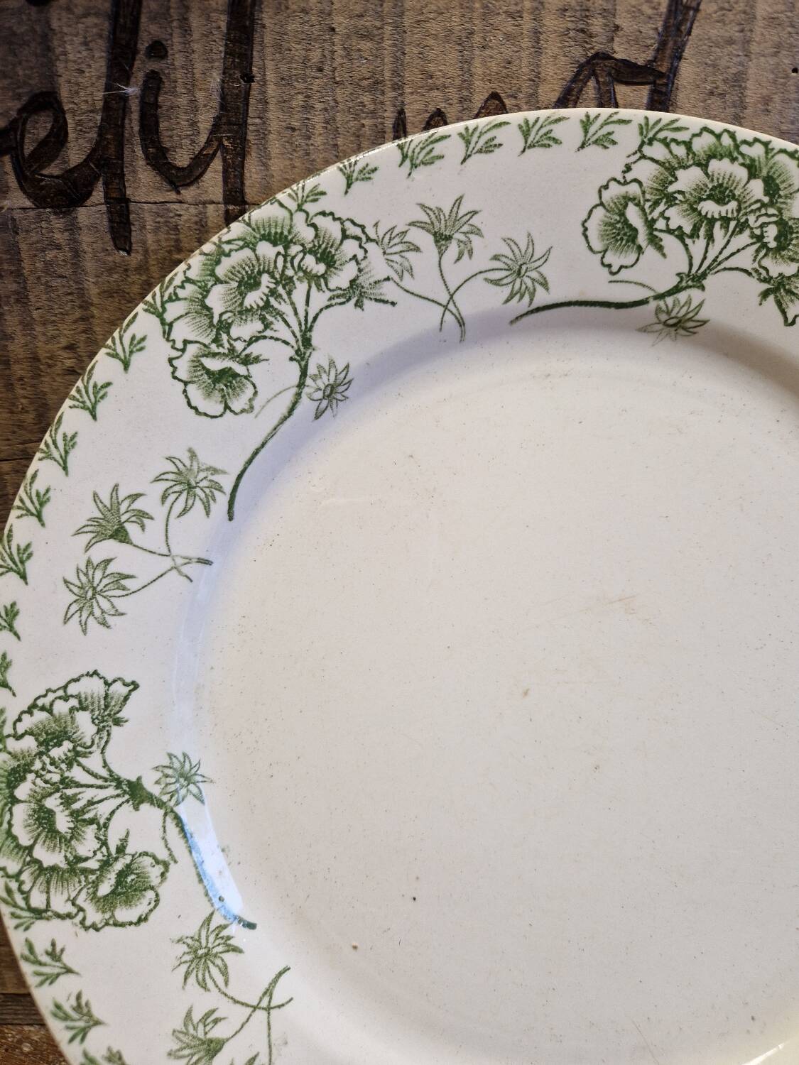 Old flat plate Sarreguemines