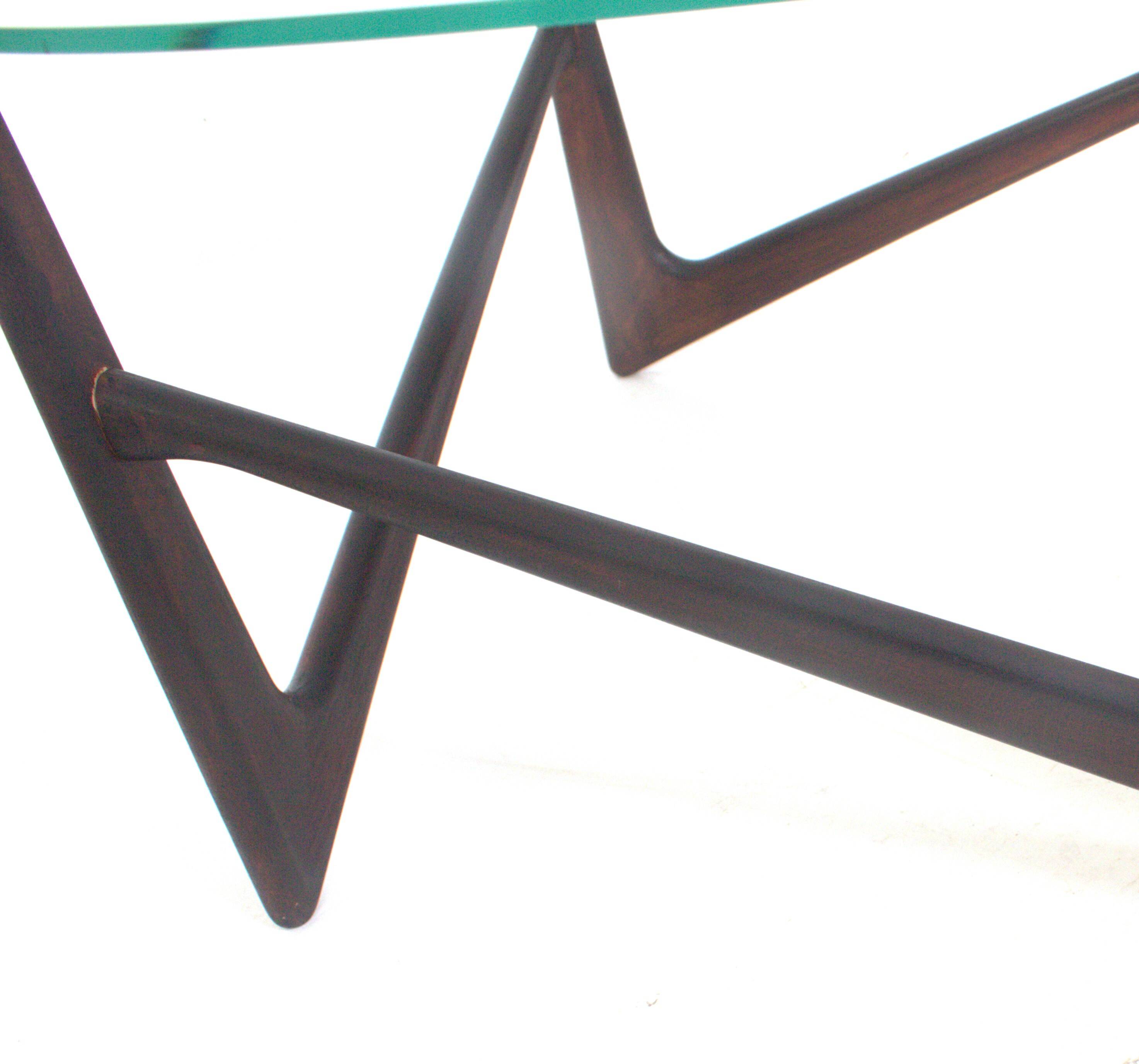 Sculptural coffee table in the style of Ico Parisi, Italy, 1950s