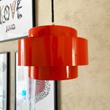Red Ceiling Light by Jo Hammerborg for Fog Morup, Denmark 1969.