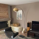 Arc floor lamp. 1970. Italy. Marble base.