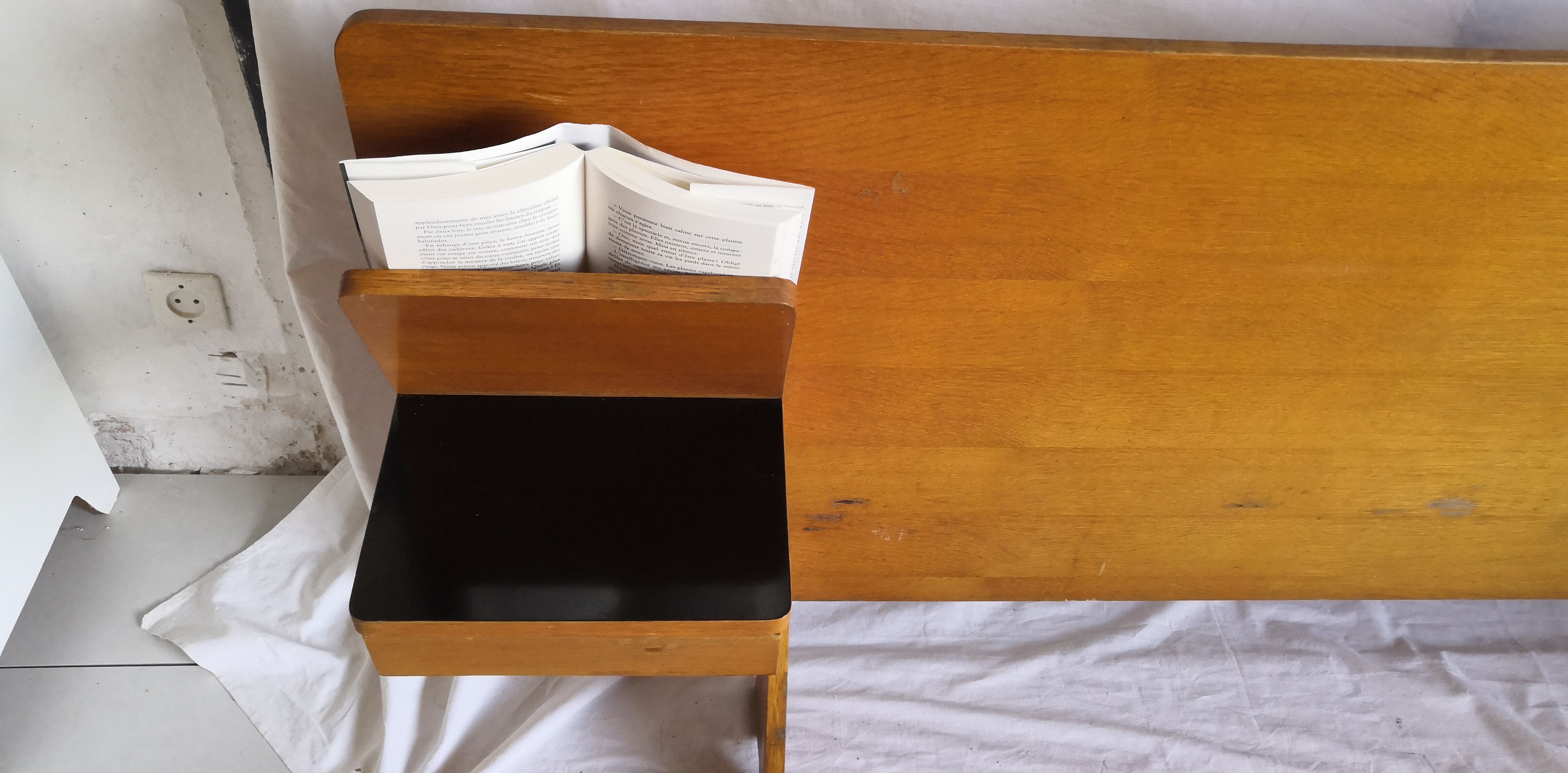Vintage wooden headboard 190cm