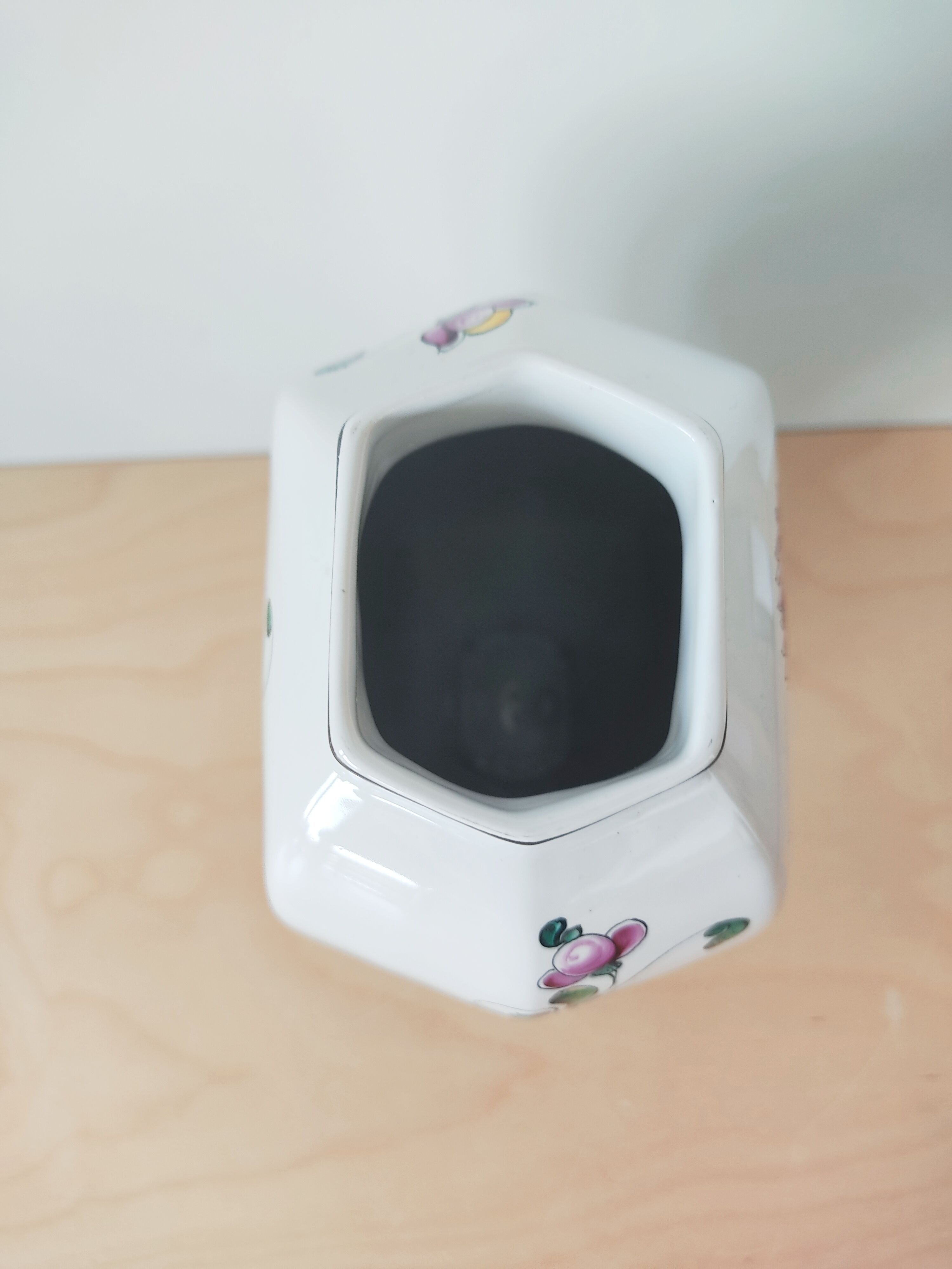 Vase décor hand painted flowers