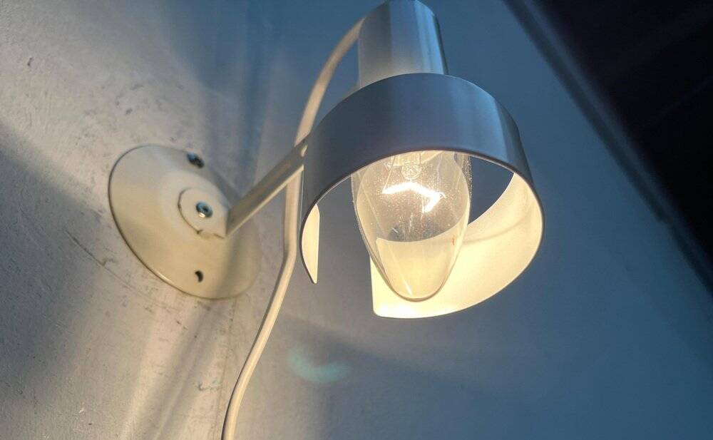 Minimalist table lamp from the postmodern space age by Ikea, 1980s.