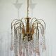 Murano chandelier with pink tassels with 3 lights