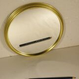 Golden round mirror