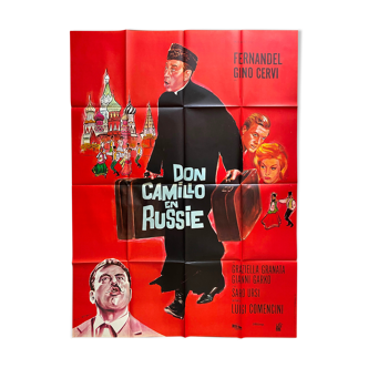 Affiche cinéma "Don Camillo en Russie" Fernandel 120x160cm 1965