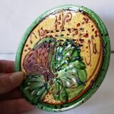 Vallauris ceramic garlic grater plate