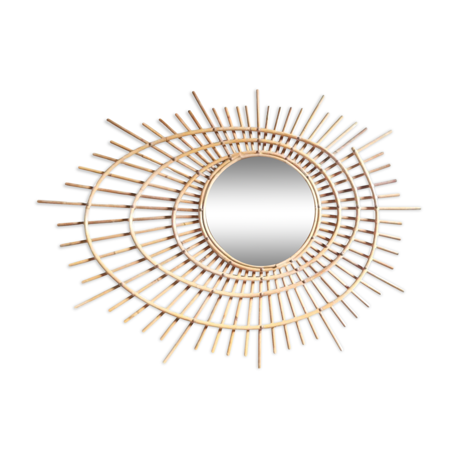 Rattan mirror 80x62cm