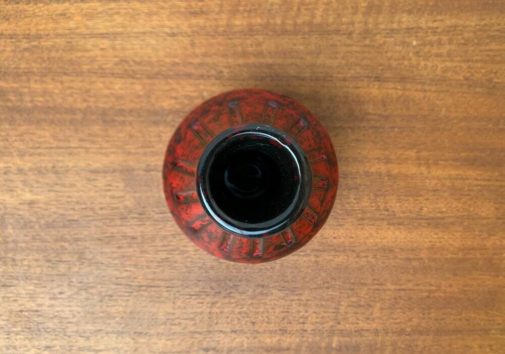Vase en céramique rouge italien du milieu du siècle de Bitossi, années 1960