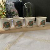 Multicolored floral cups