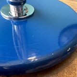 Retro Table Lamp from the 1970s: Articulated Arm, Swivel Shade, Electric Blue Enamel for space age d