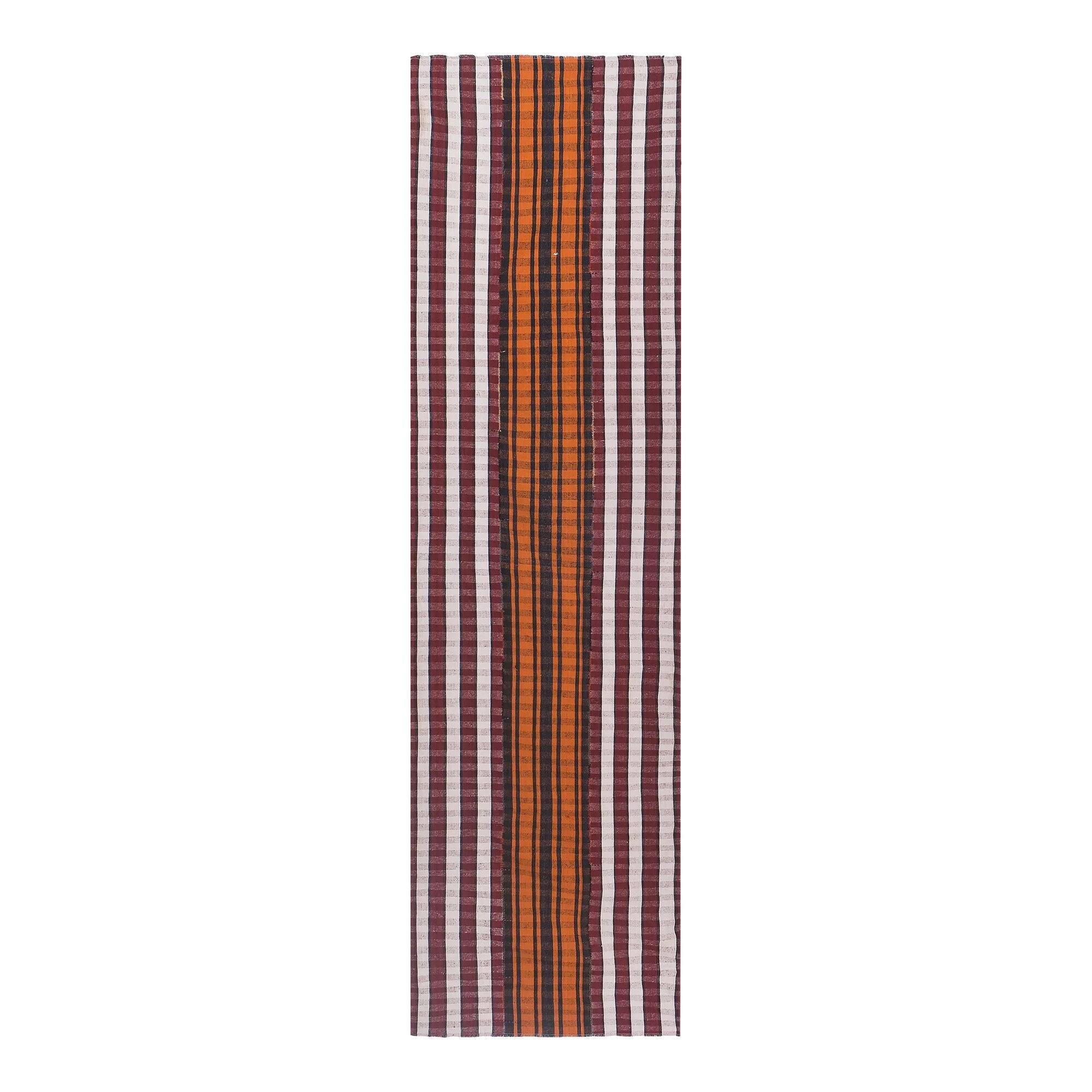 Vintage Turkish hallway rug 135x487 cm