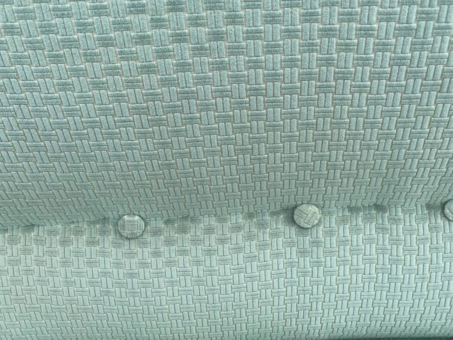 Vintage Celadon Velvet Sofa