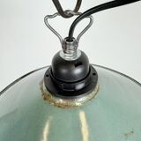 Industrial Petrol Enamel Factory Pendant Lamp, 1960s