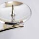 Glass and silver-plated metal candle holder