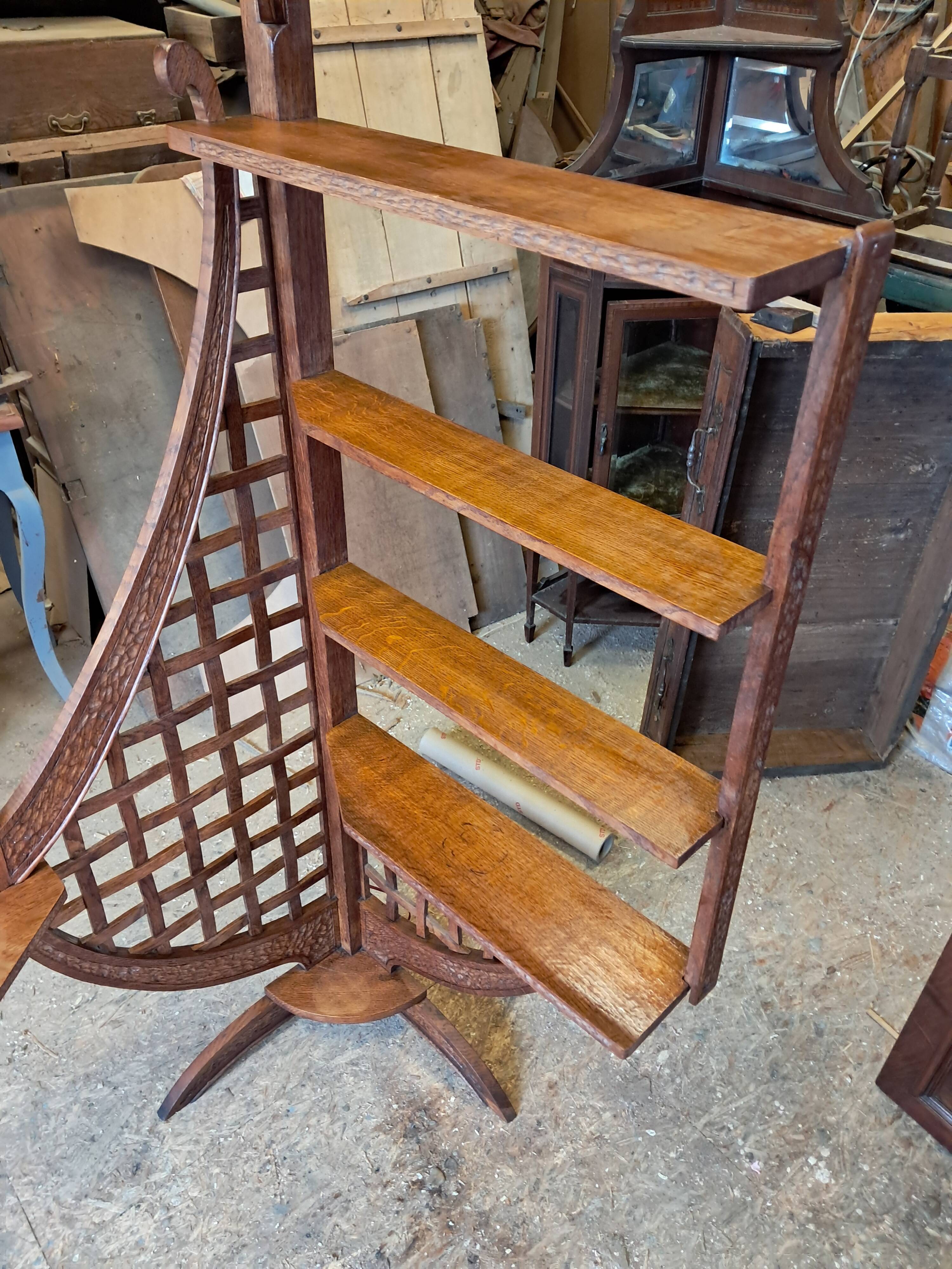 vintage illuminated shelf