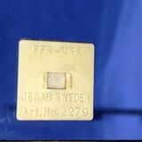 Coffee table in plexiglas, brass, marked ffr-usa, Jegab Sweden