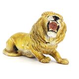Italian Glazed Terracotta Lion sculpture, 1960s