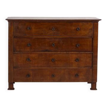 Commode ancienne à quatre tiroirs (vers 1850)