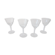 Lot 4 glasses with chiseled crystal water Height 15.8 cm Diameter edge sup. 8.8 cm