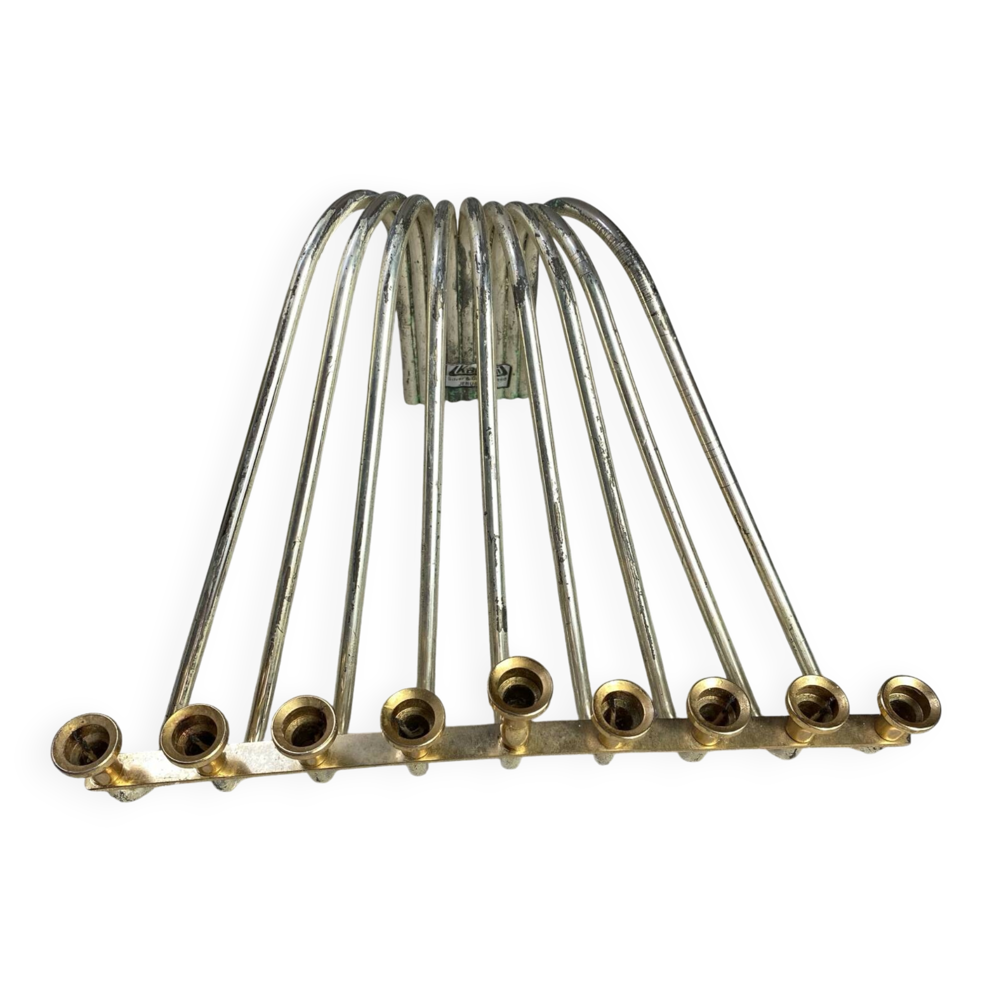 Menorah, nine-branched candlesticks, Karshi, 1960