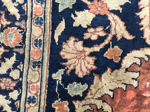 Very beautiful antique Persian carpet Tabriz very fine silk 135x160 cm