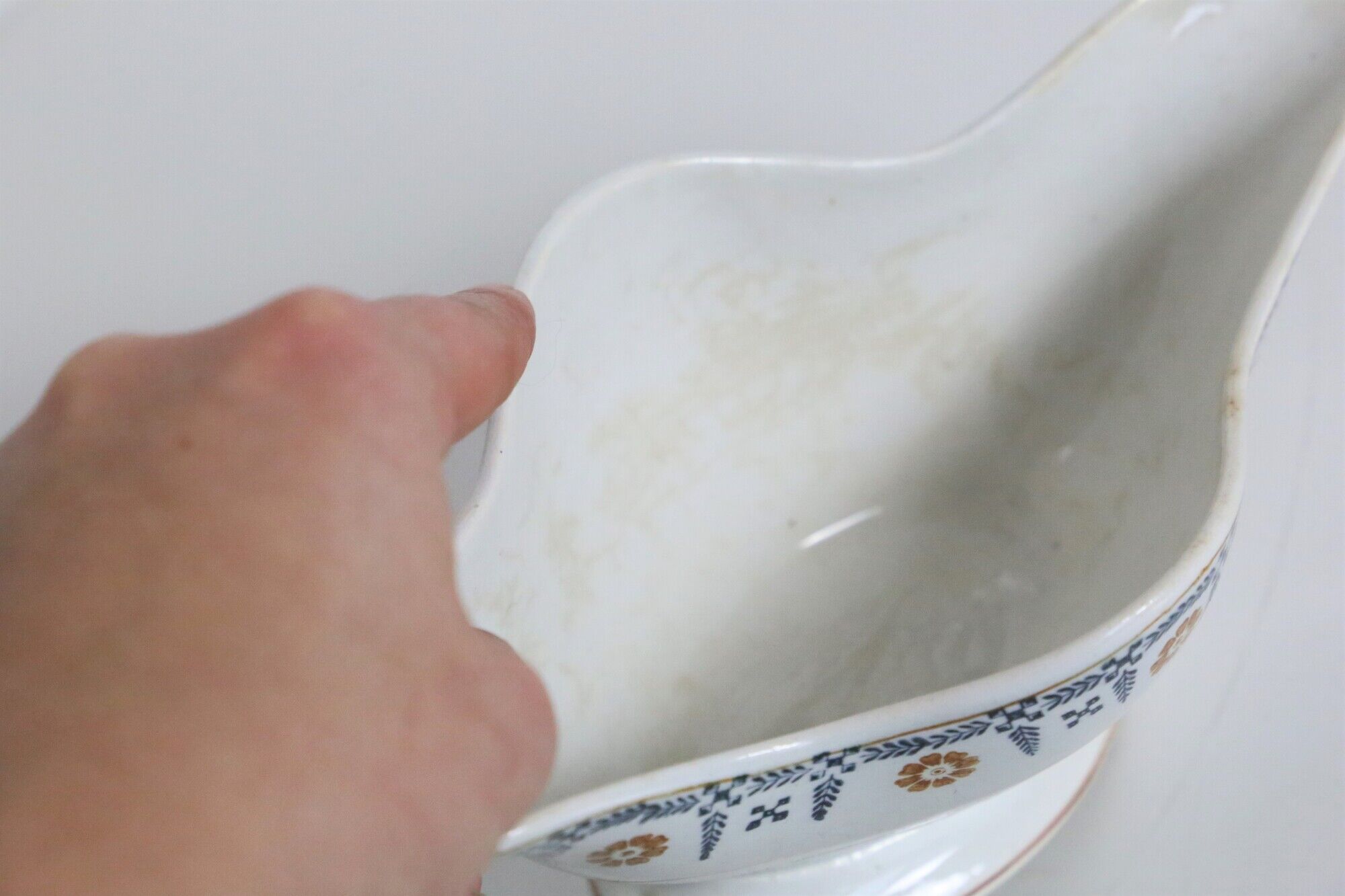 Gravy boat Terre de Fer from the French manufacture Saint Amand, vintage