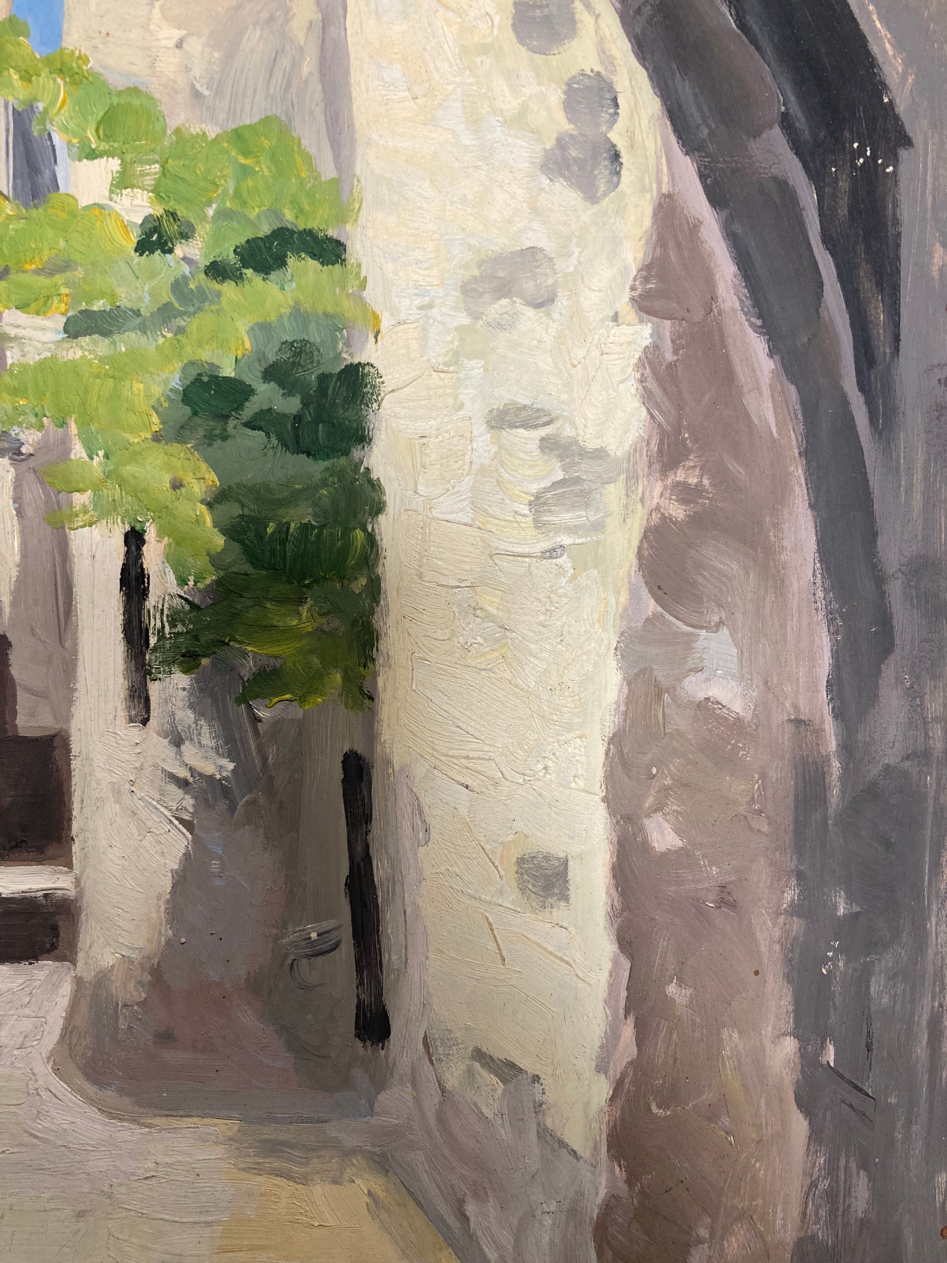 Oil on vintage panel