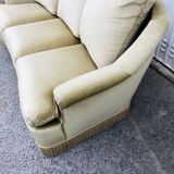 Vintage sofa in golden beige velvet