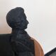 Paire de chenets "Tête de Chateaubriand", époque 19ème siècle